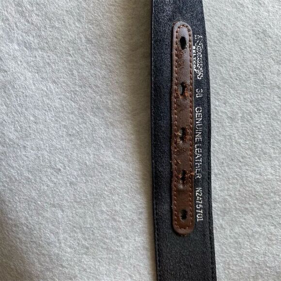 Vintage Nocona Western Leather Belt Brown Unisex Adjustable 36 - Picture 4 of 6